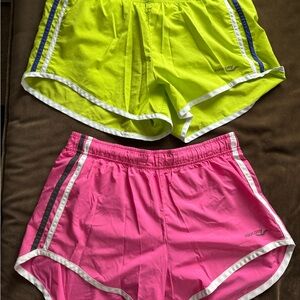 Saucony Women's Running Shorts in Neon Yellow & Hot Pink